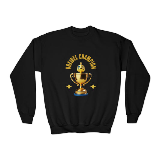 chanukah sweater for boy or girl with dreidel champion