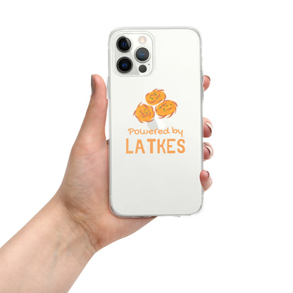 Clear Case for iPhone® "Powered by Latkes"