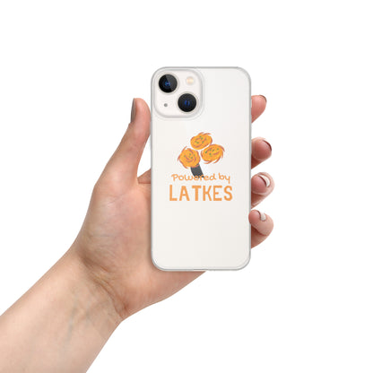 Clear Case for iPhone® "Powered by Latkes"