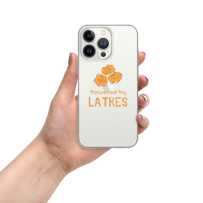 Clear Case for iPhone® "Powered by Latkes"