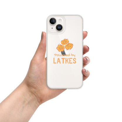 Clear Case for iPhone® "Powered by Latkes"