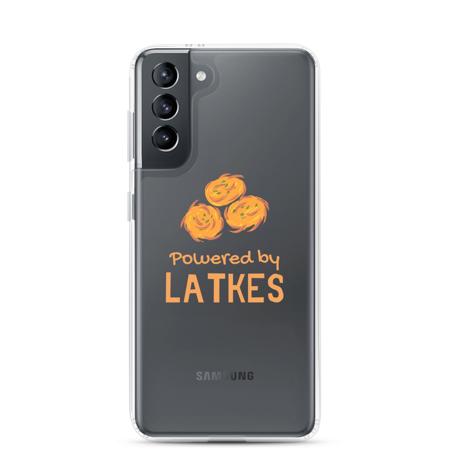 Clear Case for Samsung® "Powered by Latkes"