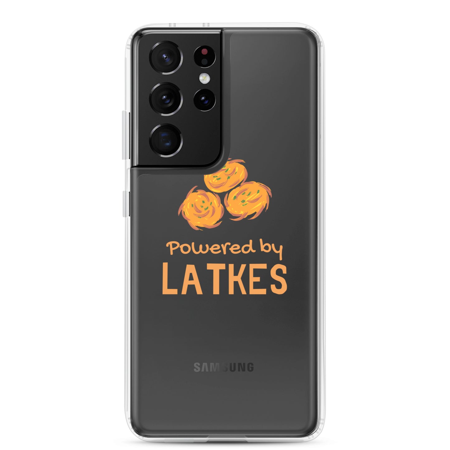 Clear Case for Samsung® "Powered by Latkes"