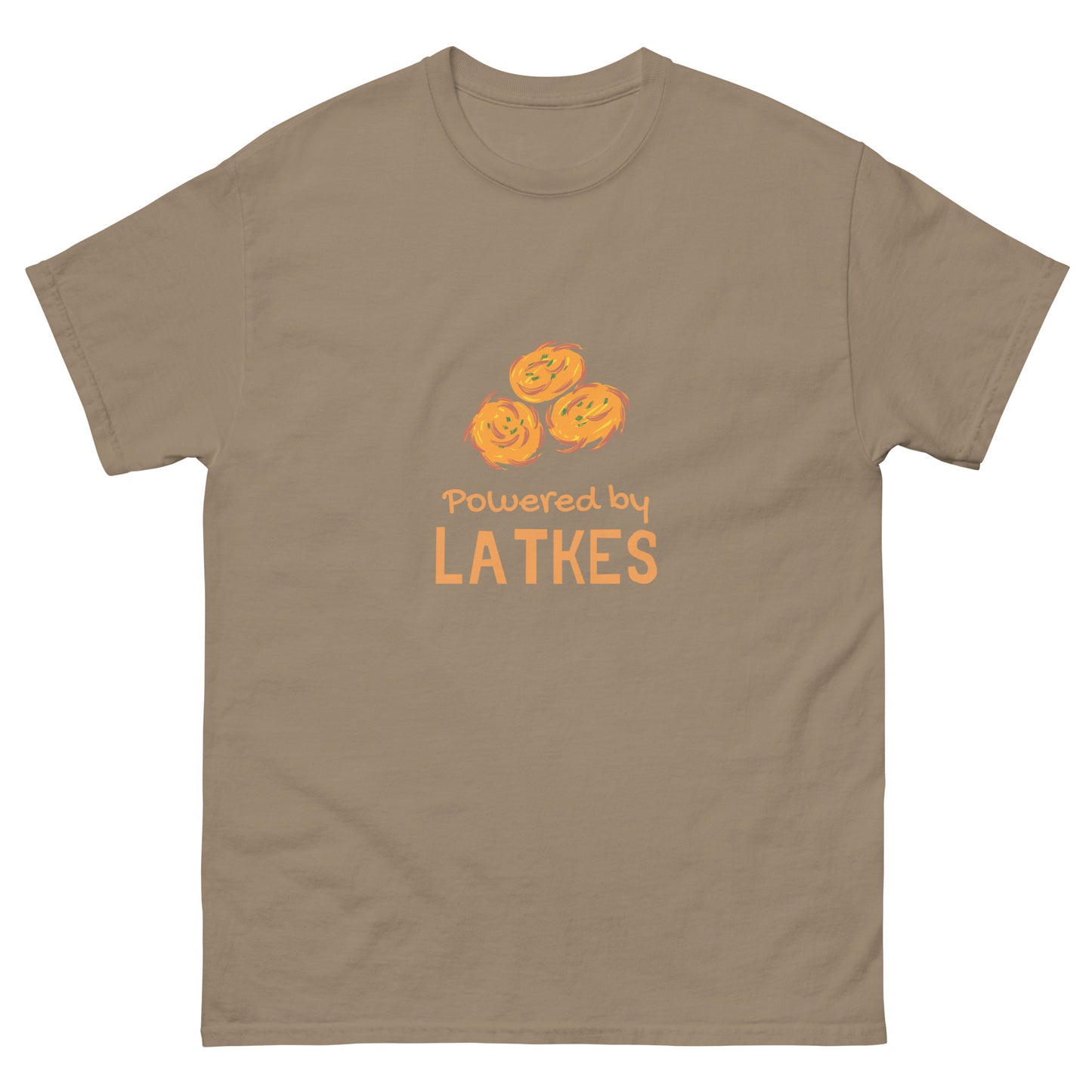 Men's classic "Powered by Latkes" tee