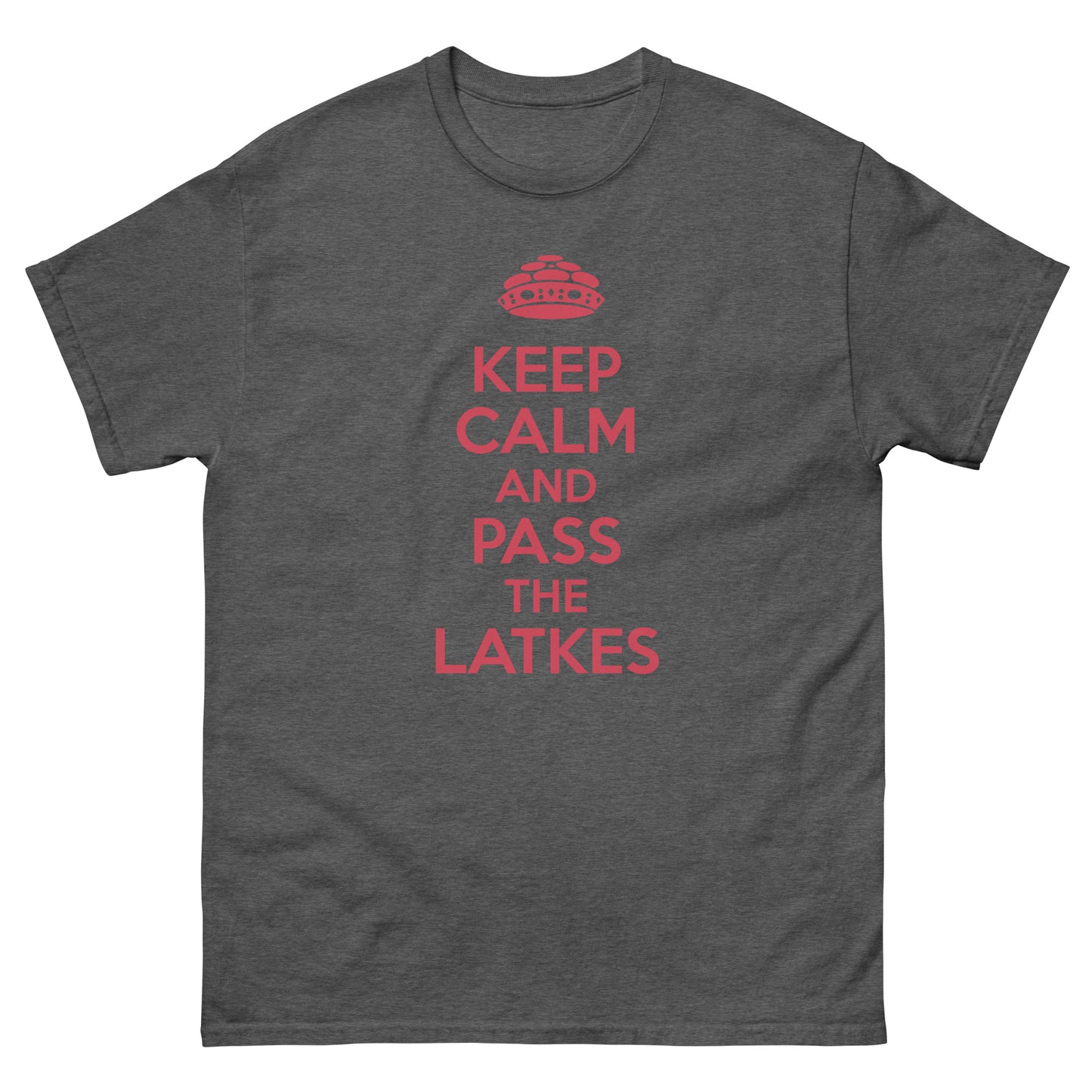 Men's Chanukah "Pass The Latkes" tee