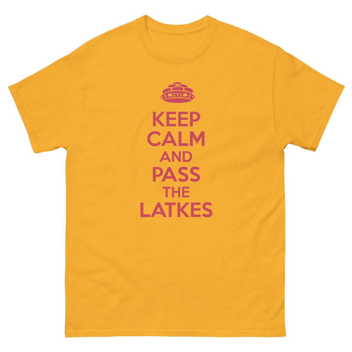Men's Chanukah "Pass The Latkes" tee