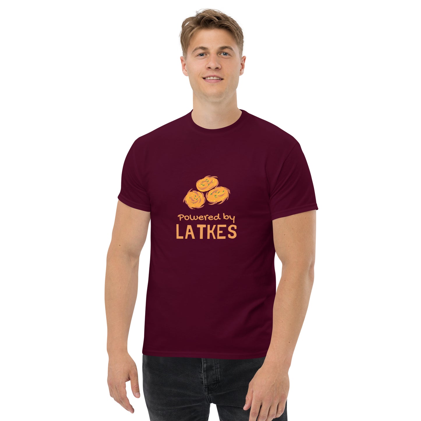 Men's classic "Powered by Latkes" tee