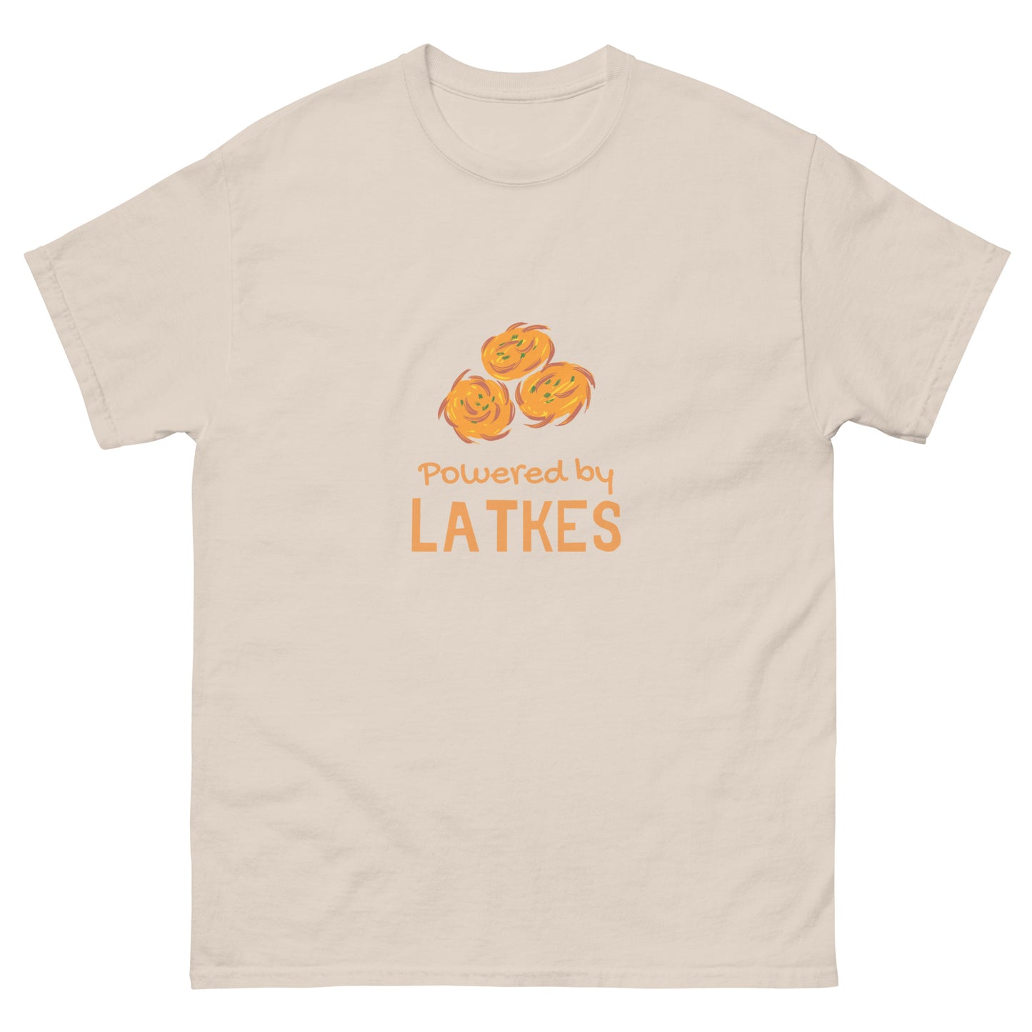 Men's classic "Powered by Latkes" tee