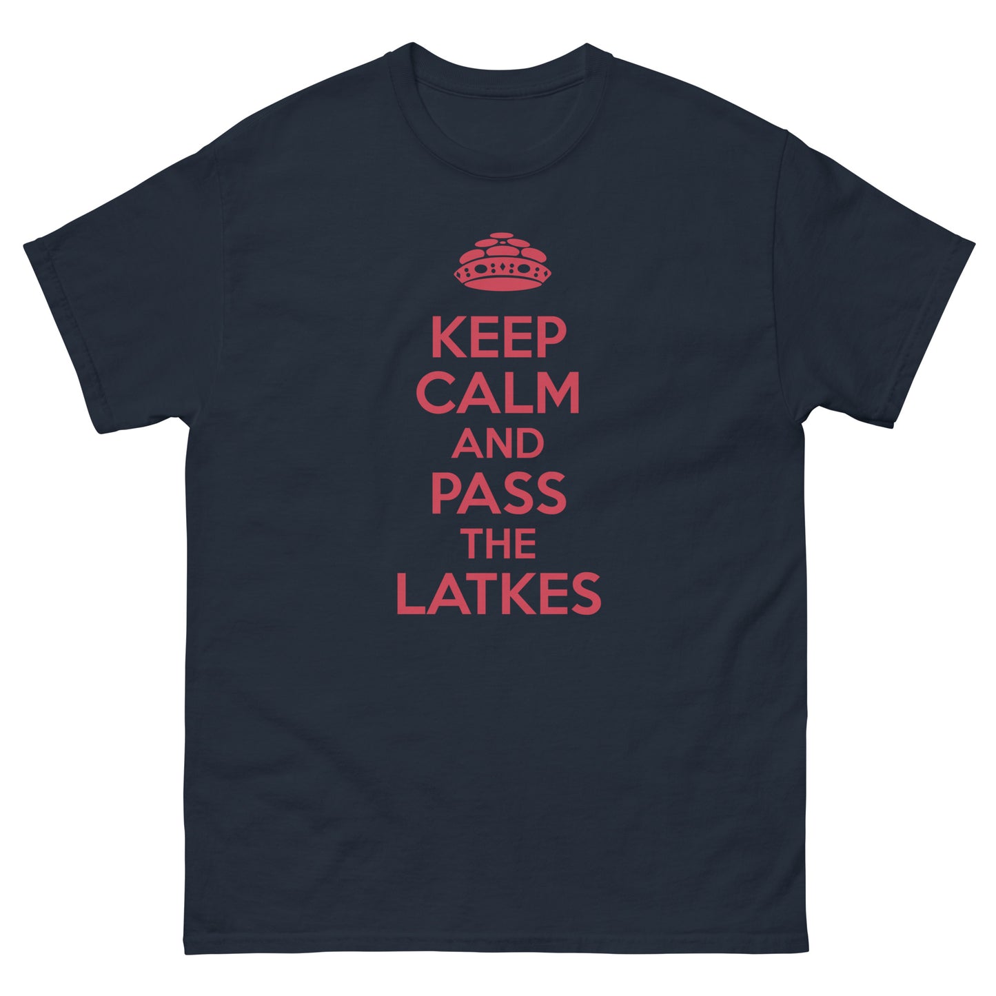 Men's Chanukah "Pass The Latkes" tee