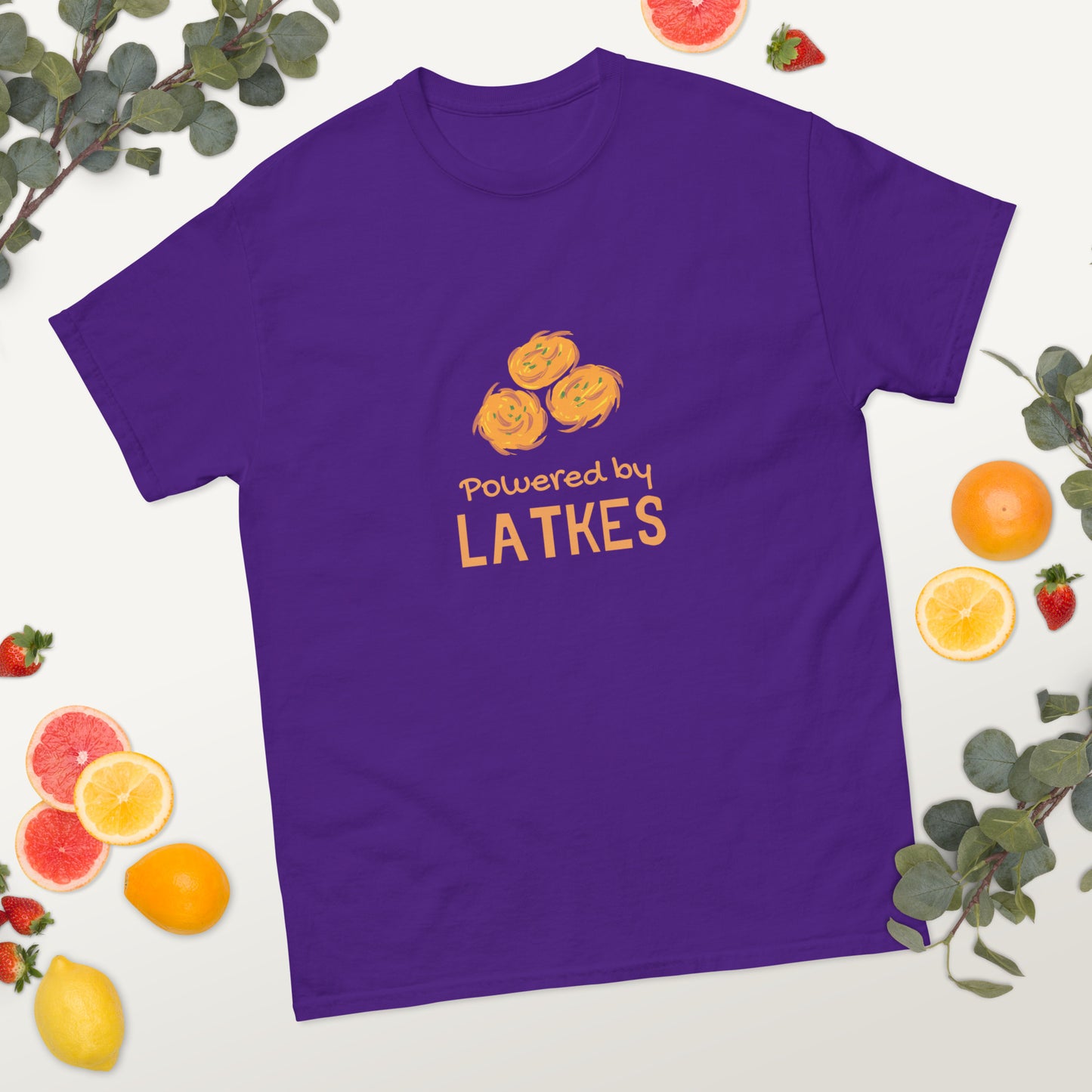 Men's classic "Powered by Latkes" tee