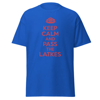 Men's Chanukah "Pass The Latkes" tee