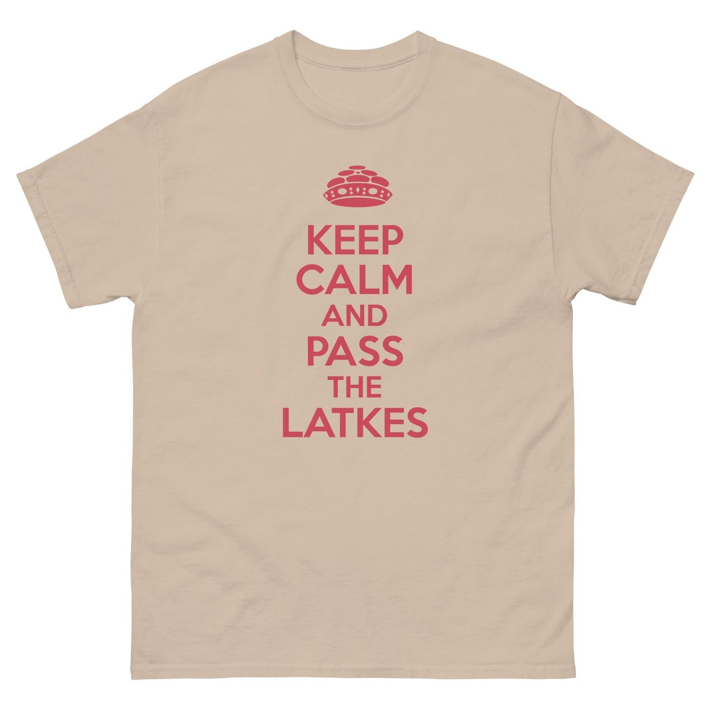 Men's Chanukah "Pass The Latkes" tee