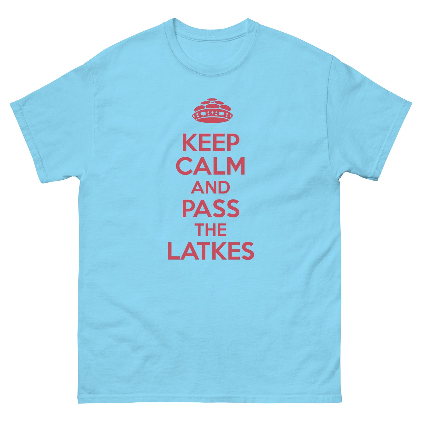 Men's Chanukah "Pass The Latkes" tee