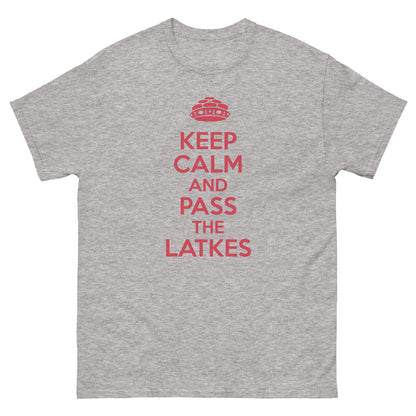 Men's Chanukah "Pass The Latkes" tee