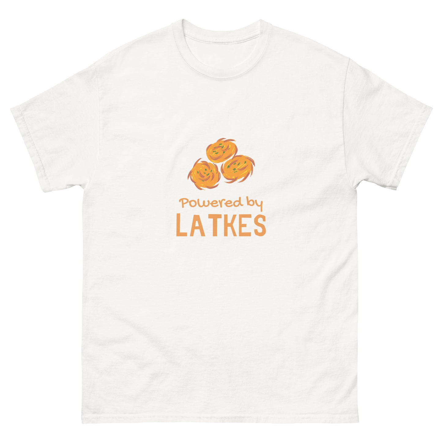 Men's classic "Powered by Latkes" tee