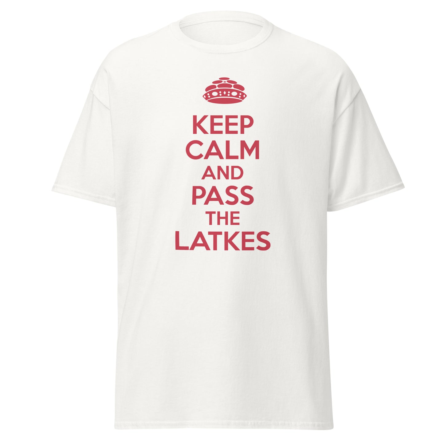 Men's Chanukah "Pass The Latkes" tee