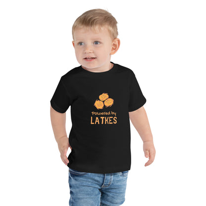 Toddler Short Sleeve Tee "Powered by Latkes"