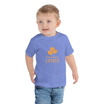 Toddler Short Sleeve Tee "Powered by Latkes"