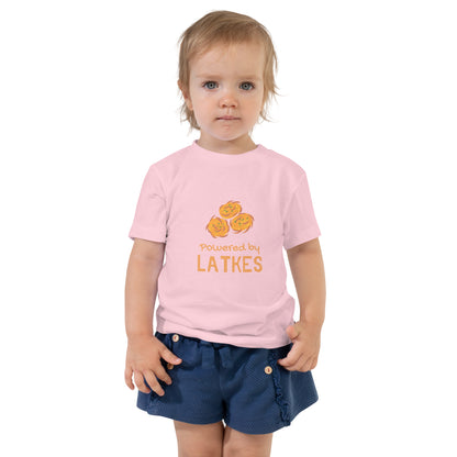 Toddler Short Sleeve Tee "Powered by Latkes"