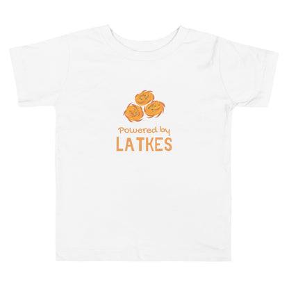 Toddler Short Sleeve Tee "Powered by Latkes"