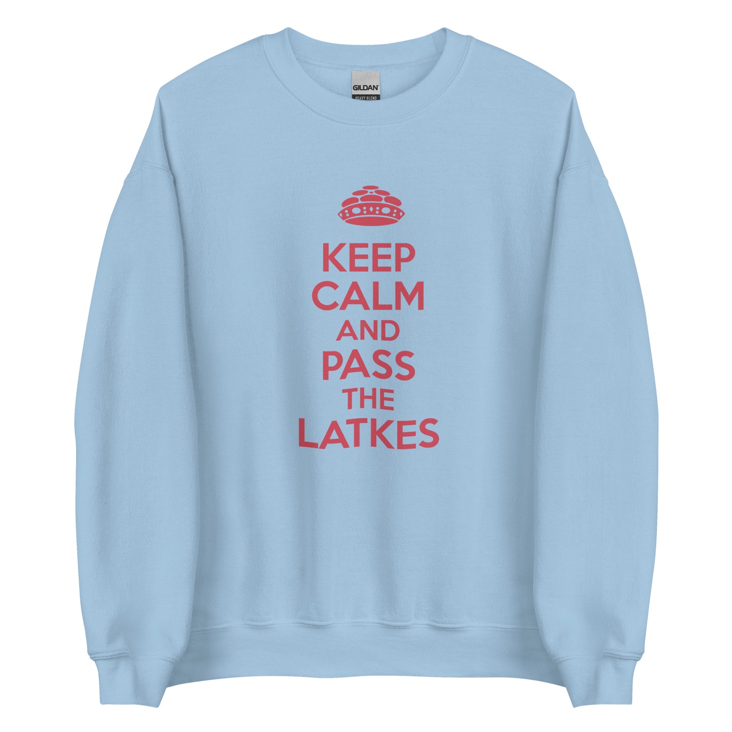 Chanukah Sweatshirt "Keep Calm And Pass The latkes" (Unisex)