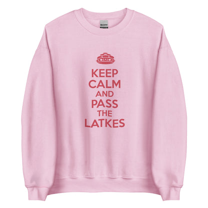Chanukah Sweatshirt "Keep Calm And Pass The latkes" (Unisex)