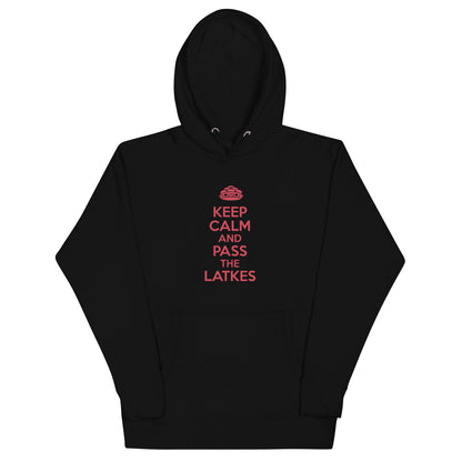 Chanukah Hoodie "Keep Calm And Pass The Latkes" (Unisex)