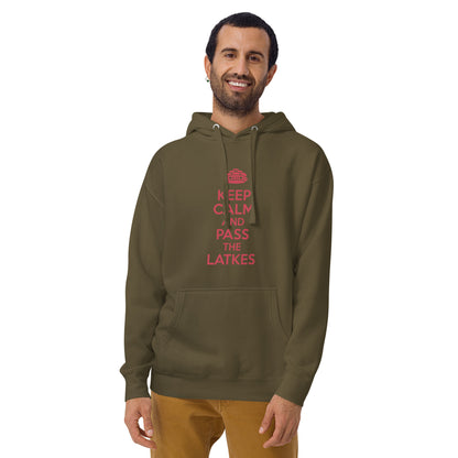 Chanukah Hoodie "Keep Calm And Pass The Latkes" (Unisex)