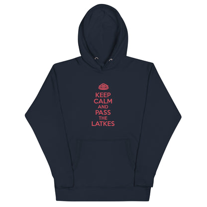 Chanukah Hoodie "Keep Calm And Pass The Latkes" (Unisex)