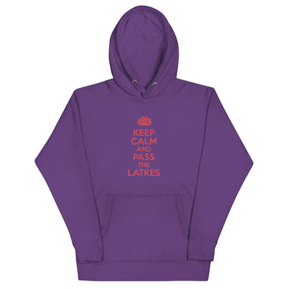 Chanukah Hoodie "Keep Calm And Pass The Latkes" (Unisex)