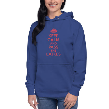 Chanukah Hoodie "Keep Calm And Pass The Latkes" (Unisex)